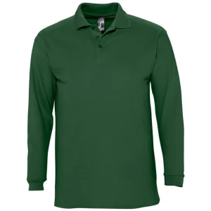 SOLS Heren-Winter II Poloshirt met lange mouwen van Piqué katoen (Golfbaan)