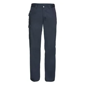 Russell Werkkleding Heren Polycotton Twill Broek / Broek (Lang) (Franse marine)