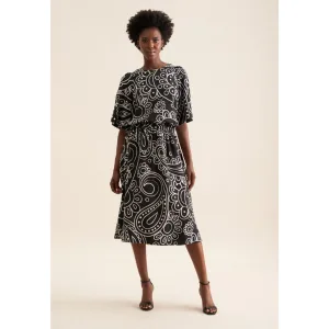 seidensticker Midirok Zwarte roos