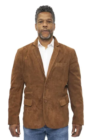 Heren slanke geit suède Italiaanse blazer jas-Alexandria