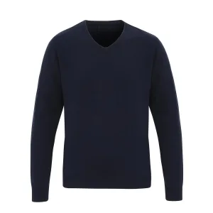 Premier Heren Essential Acryl V Hals Sweatshirt (Marine)