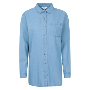 Mountain Warehouse Dames Santiago Oversized Shirt (Lichtblauw)