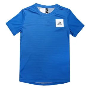 Boy’s adidas Junior AEROREADY T-Shirt in Blue-White