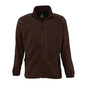 SOLS Heren North Full Zip Outdoor Fleece Jacket (Donkere chocolade)