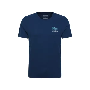 Mountain Warehouse Heren Penzance Bedrukt Organisch T-Shirt (Marine)