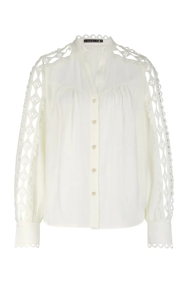 Label Dot Blouse Afra Wit dames