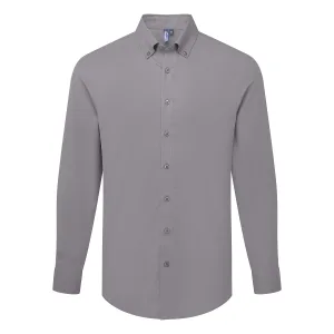 Premier Heren Supreme Oxford Formeel Overhemd Met Lange Mouwen (Staalgrijs)
