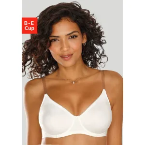 Nuance T-shirt-bh met beugels, zonder cups en met transparante bandjes, basic