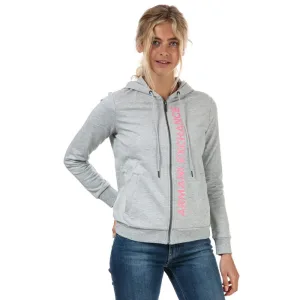 Armani Exchange hoody met rits voor dames in grijs