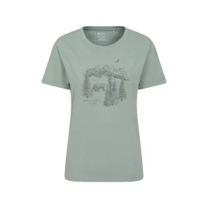 Mountain Warehouse Dames/Dames Forest Bear Organic Loose Fit T-shirt (Kaki Groen)