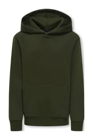 ONLY & SONS JUNIOR hoodie donkergroen