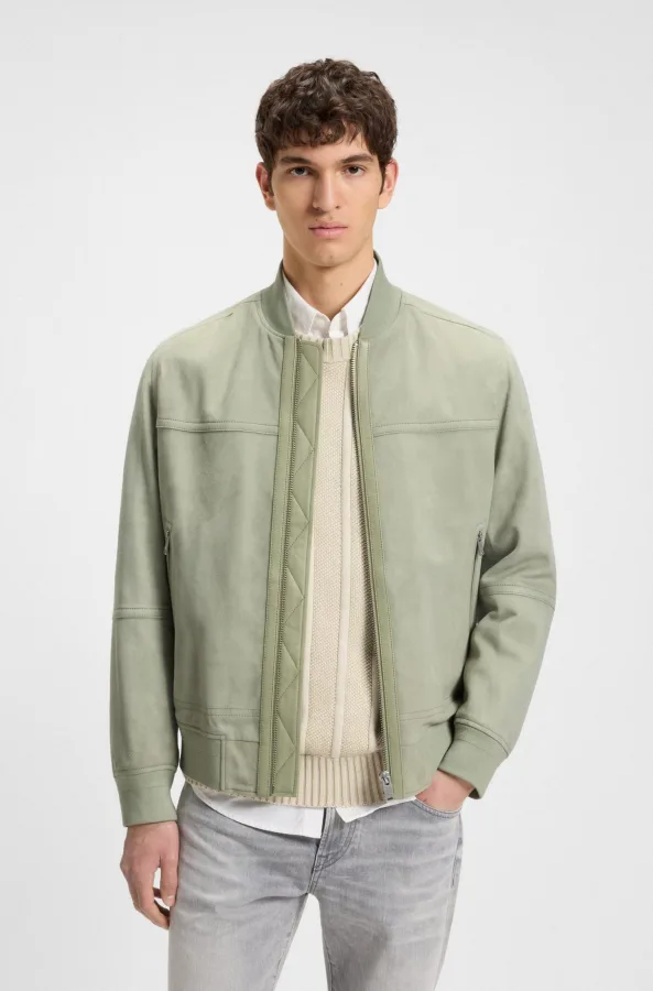 Boss Orange Leren jack Johice van zacht geiten-nappa leer