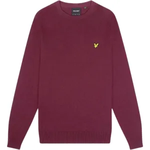 Lyle & Scott bordeauxrode trui met merklogo