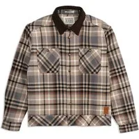 Scotch & Soda Sherpa Lined Plaid Flannel Eisenhower Jacket Mocha