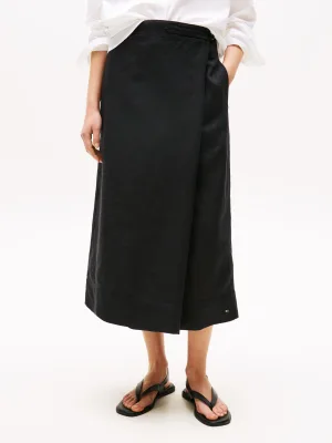 Tommy Hilfiger Wikkelrok ESS LINEN KNEE WRAP SKIRT