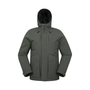 Mountain Warehouse Waterdichte gewatteerde heren Tempest Jacket (Kaki Groen)