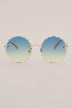 WE Fashion – Meisjes zonnebril – Blauw –