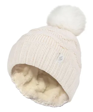 Heat Holders Dames Winter Bont Pom Pom Beanie Muts – Room