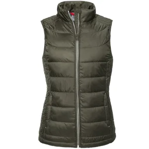 Russell Vrouwen/dames Nano Gewatteerde Bodywarmer (Donkere Olijf)