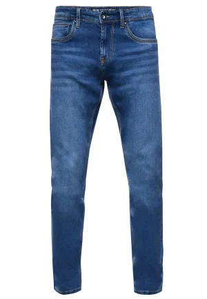 Koningsblauwe gebruikte jeansbroek “MELVIN” Slim Fit katoen-stretch