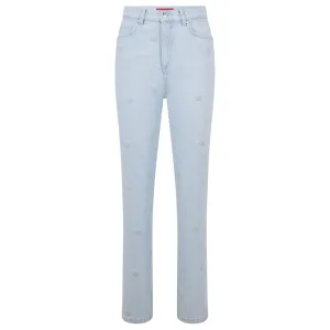 Dames Hugo Gayang Relaxed-Fit Jeans in Lichtblauw