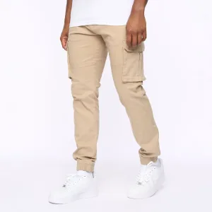 Men’s Crosshatch Frentons Cargo Pants in Stone
