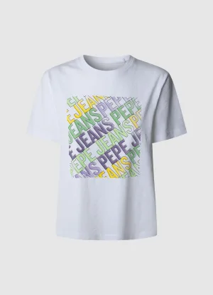 Pepe Jeans T-shirt Amelia met print vooraan