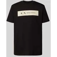 Armani Exchange Regular fit T-shirt van puur katoen met logoprint