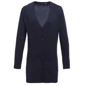 Premier Dames/Dames Longline V Hals Vest (Marine)