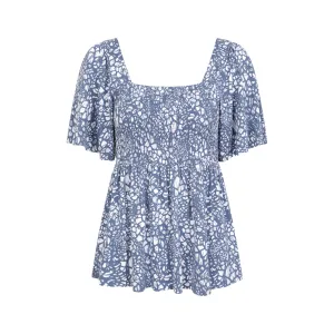 Mountain Warehouse Dames/Dames Hydra Shirred Top (Donkerblauw)