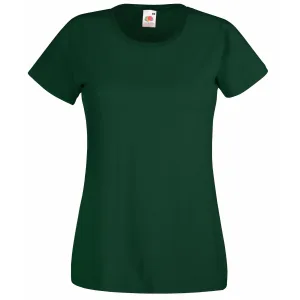 Fruit of the Loom Dames/vrouwen Lady-Fit Valueweight Short Sleeve T-Shirt (Pak van 5) (Fles groen)