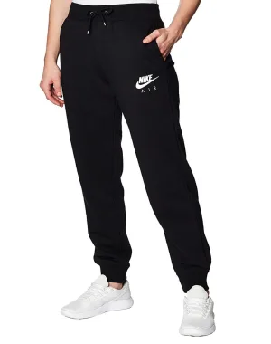 Nike Air heren slim fit fleece joggingbroek NSW zwart