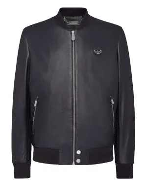Leren Bomber Iconic Plein