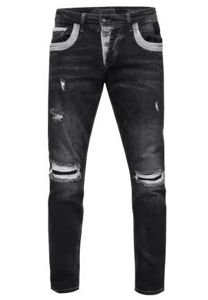 Jeansbroek “YOKOTE” rechte pasvorm stone-washed
