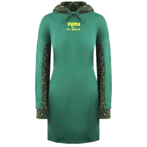 Puma x Mr. Doodle Pullover Lange Mouw Groen Dames Trui met Capuchon 598686 91