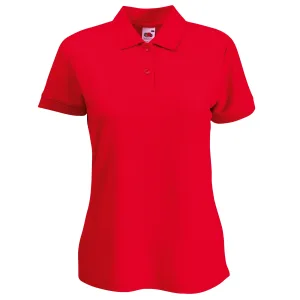 Fruit Of The Loom Vrouwen Dames-Fit 65/35 Poloshirt Korte Mouwen (Rood)