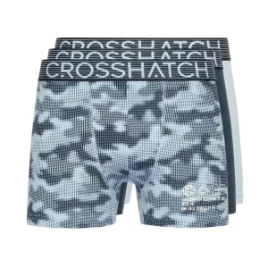 Crosshatch Heren Guillemot Boxershorts (Set van 3) (Marine)