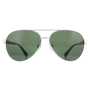 Calvin Klein Aviator Mens Silver Green Zonnebril