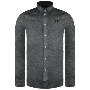 Lyle & Scott Multi Garen Geborsteld Heren Grijs Overhemd