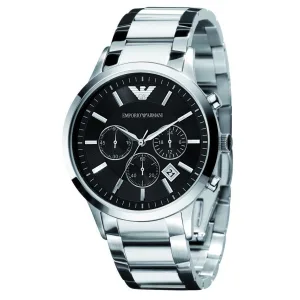 Emporio Armani  – heren horloge – zilverkleurig met  band