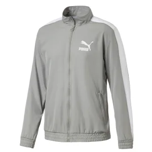 Puma Iconic Heren T7 Geweven Track Jacket Zip Up Getapete Top Grijs 577977 85