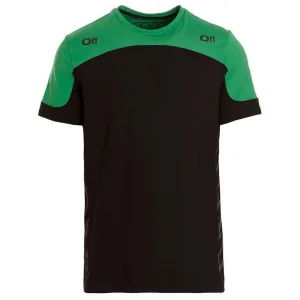 Gebroken wit Diag Outline zwart sport-T-shirt