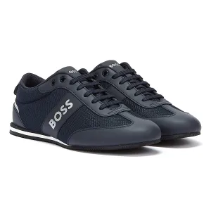 BOSS Rusham Mix Heren Donkerblauw Trainers