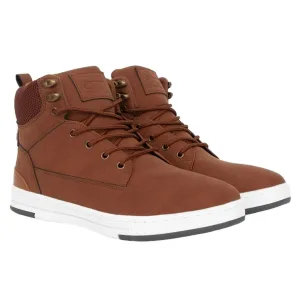 Crosshatch Heren Staiger Leren Trainers (Tan)