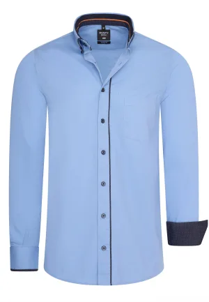 Zakelijk overhemd in een casual design met stretcheffect