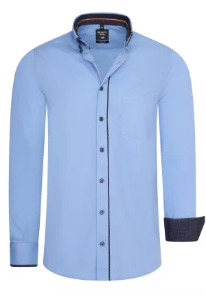 Zakelijk overhemd in een casual design met stretcheffect