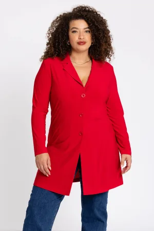 YOEK blazer van travelstof DOLCE rood