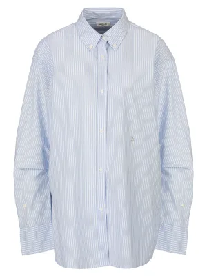 Replay Linnen Overhemd Y/D Streep Katoen Popeline