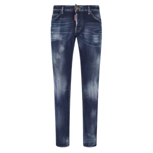Dsquared2 Skater Jean Canadese vlagbadge Blue Wash Jeans