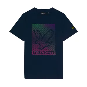 Boy’s Lyle And Scott Juniors Dotted Eagle Graphic T-Shirt in Navy
